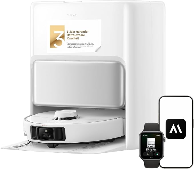 Mova P50Pro Ultra Robotstofzuiger met Flexibele Dweil