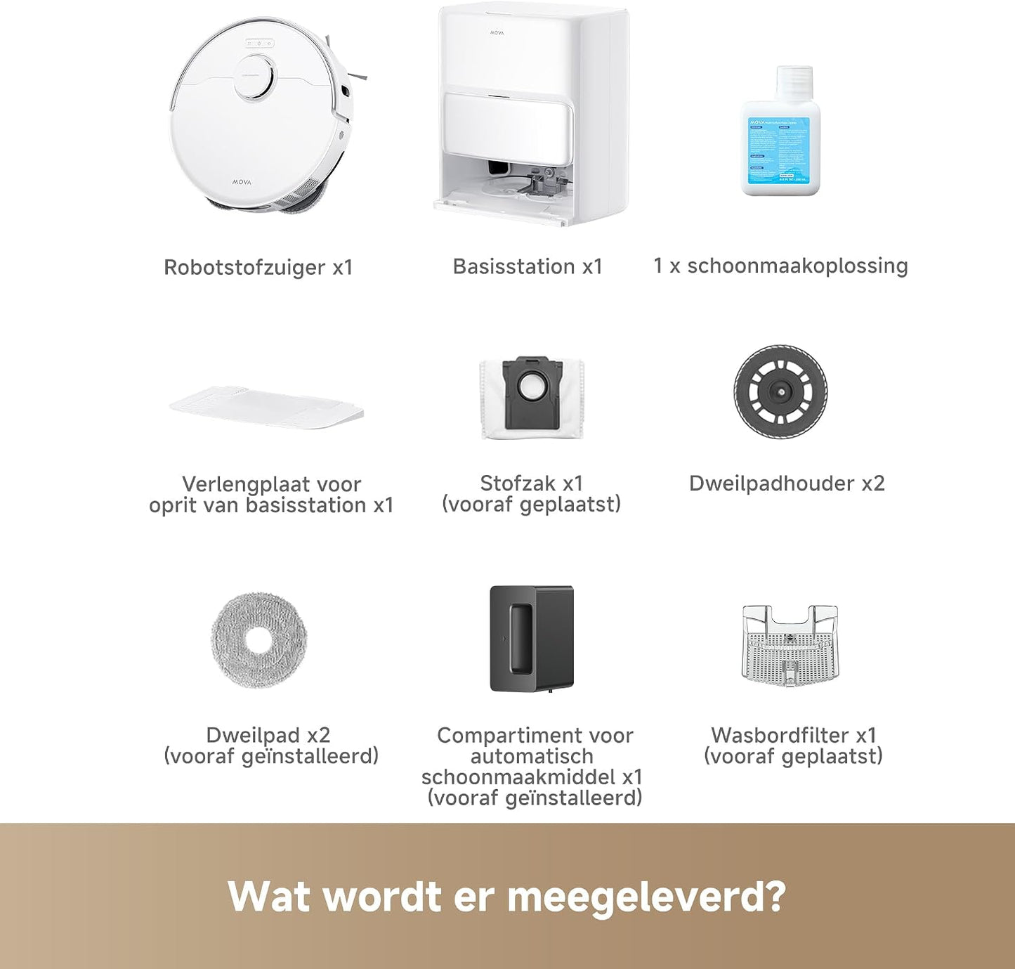 Mova P50Pro Ultra Robotstofzuiger met Flexibele Dweil