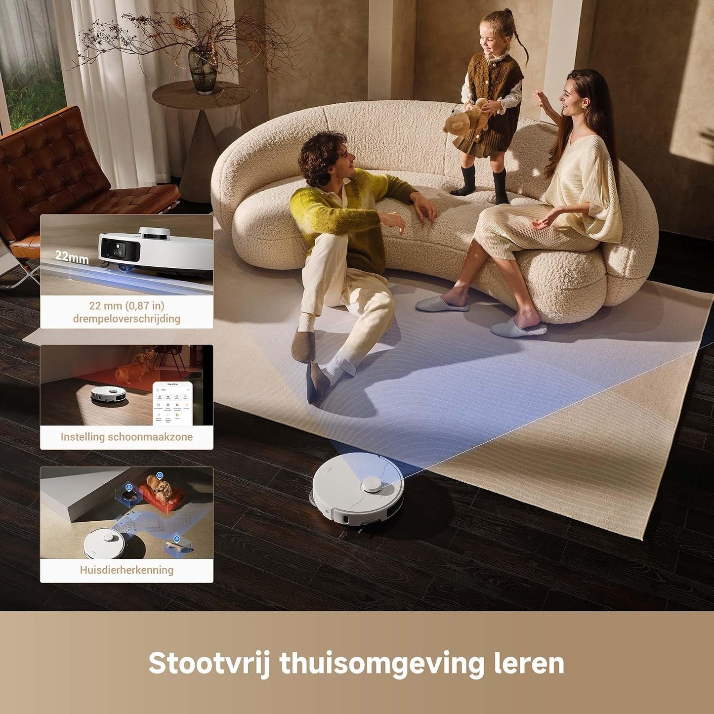 Mova P50Pro Ultra Robotstofzuiger met Flexibele Dweil